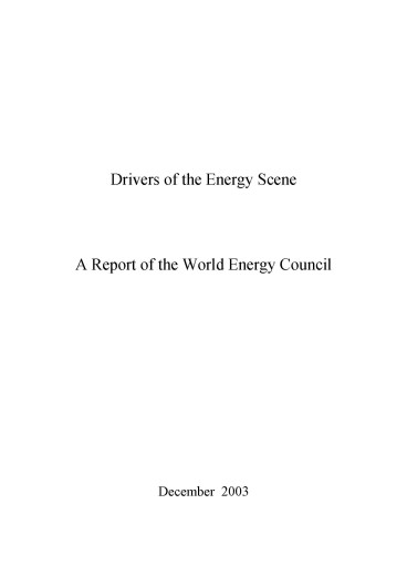 Drivers of the Energy Scene
