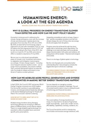 Humanising Energy: A look at the G20 Agenda