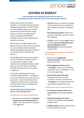 Women in Energy: A Call for Inclusive Energy Transitions